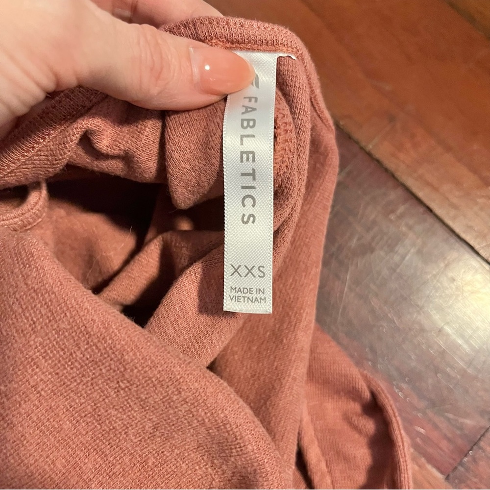 Fabletics Grace Jumpsuit XXS Dusty Rose Pink Mauve Athleisure One Piece Comfy - Picture 6 of 6